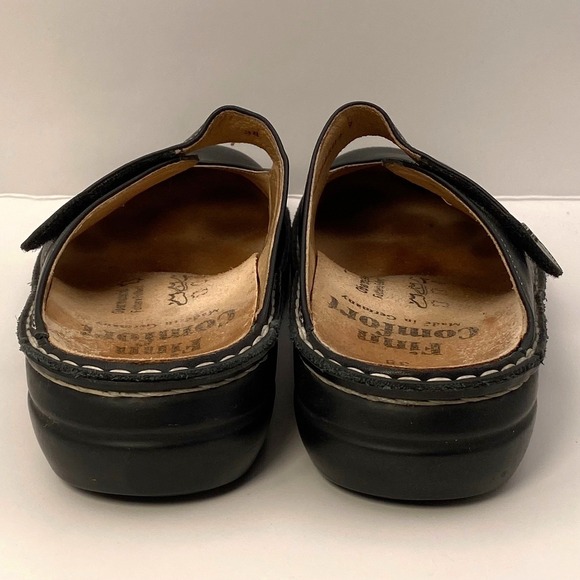 Finn Comfort Black Leather Mary Jane Clog Sandals EU 38 US 7 Comfort Germany - Picture 8 of 12